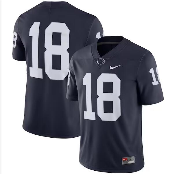 NCAA Men Penn State Nittany Lions #18 black Football Jersey